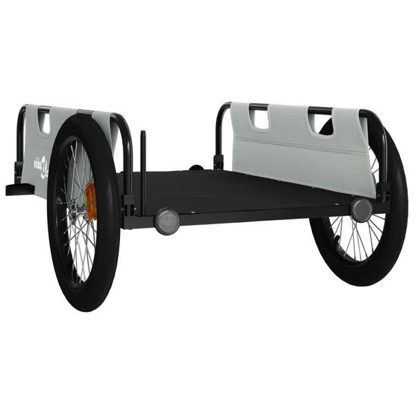 Fahrrad-Lastenanhänger – Grau & Schwarz