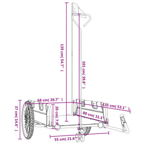 Fahrradanhänger Grün & Schwarz - 45kg