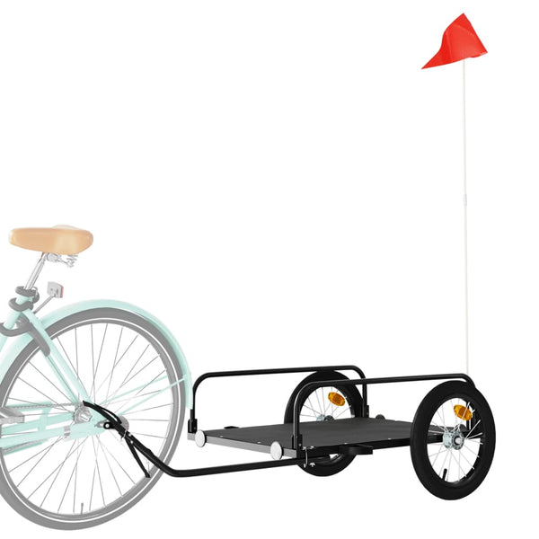 Fahrradanhänger Lastenanhänger Schwarz 45kg