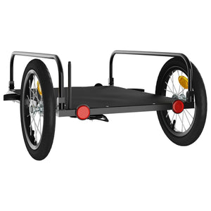 Fahrradanhänger Lastenanhänger Schwarz 45kg