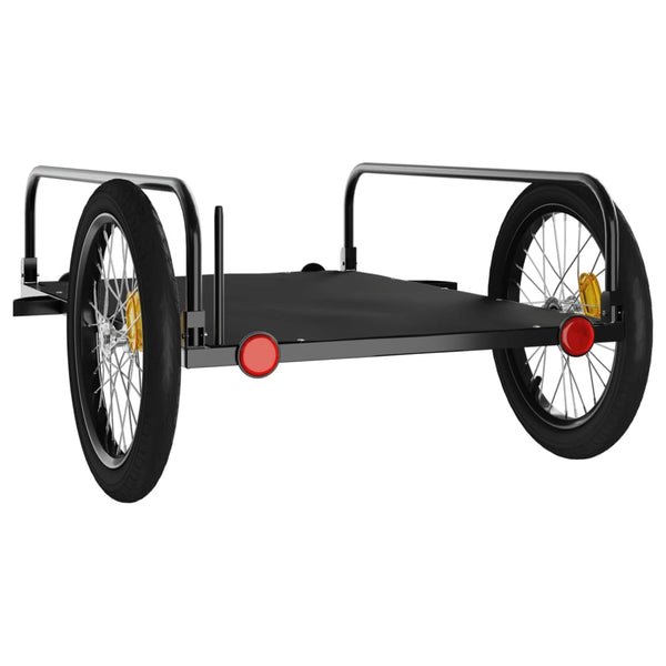 Fahrradanhänger Schwarz 45kg Kapazität
