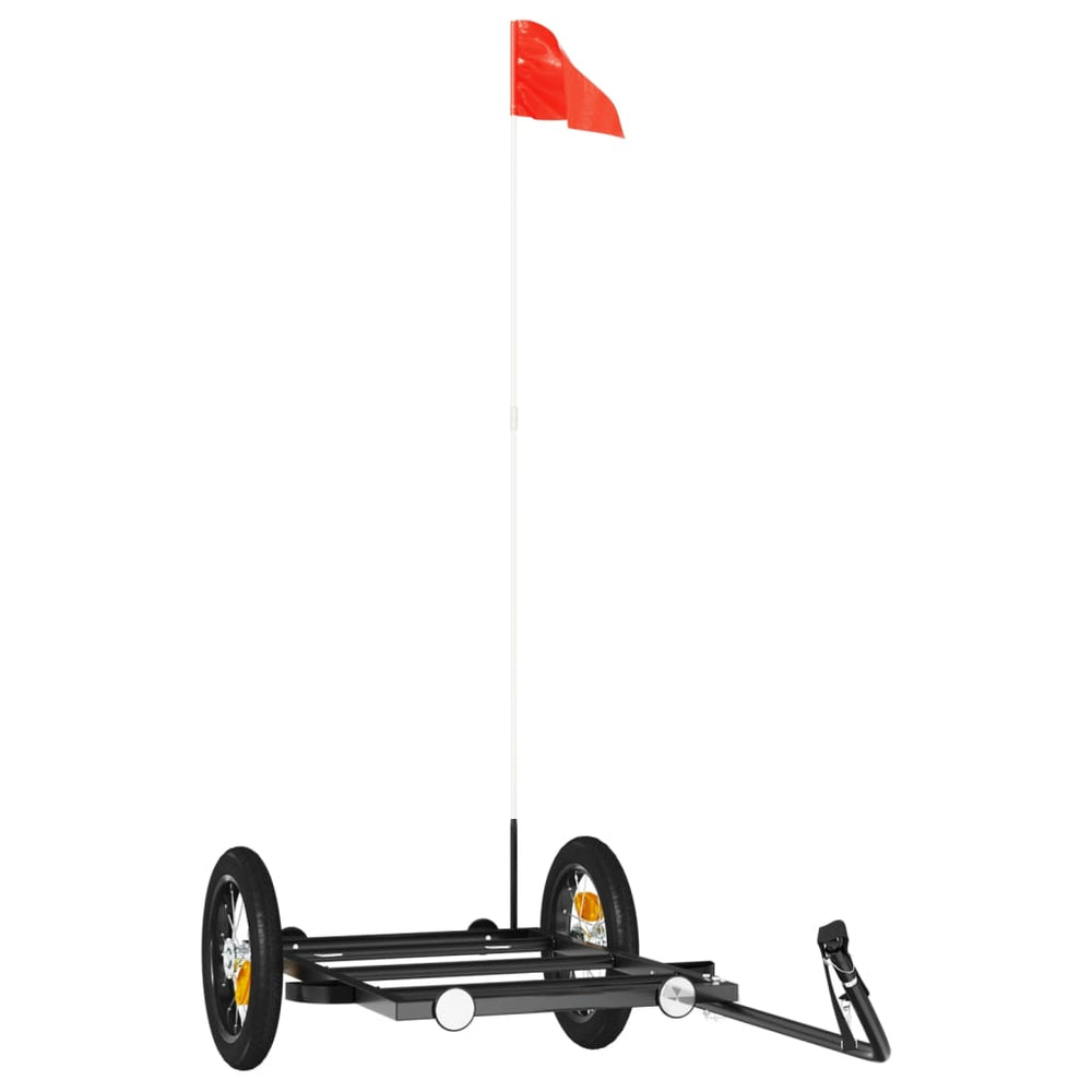 Schwarzer Fahrradanhänger