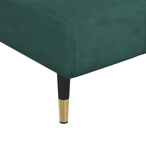 Schlafsofa in L-Form Dunkelgrün 275x140x70 cm Samt