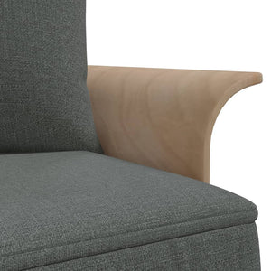 Schlafsofa in L-Form Dunkelgrau 279x140x70 cm Stoff