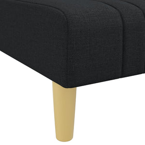 Schlafsofa in L-Form Schwarz 279x140x70 cm Stoff