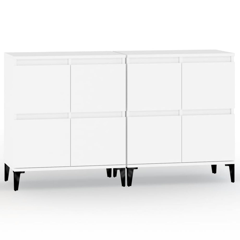 vidaXL Sideboards 2 pcs. White 60x35x70 cm Engineered Wood