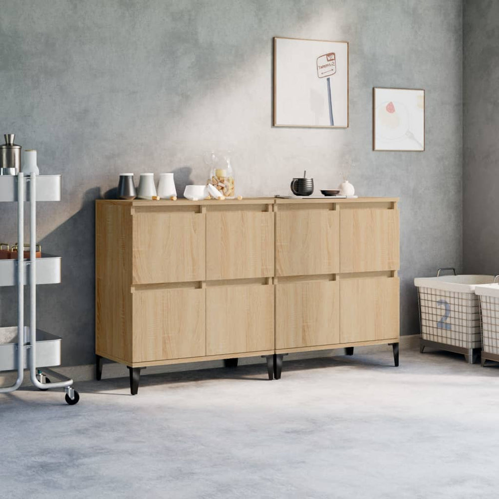 vidaXL Sideboards 2 pcs. Sonoma Oak 60x35x70 cm Engineered Wood