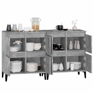 Sideboards 2 Stk. Betongrau 60x35x70 cm Holzwerkstoff