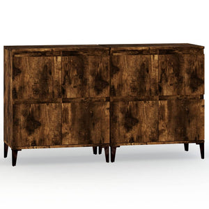 vidaXL Buffets 2 pcs Chêne fumé 60x35x70 cm Bois d'ingénierie
