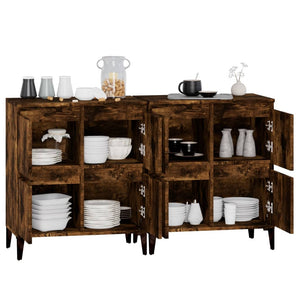 vidaXL Buffets 2 pcs Chêne fumé 60x35x70 cm Bois d'ingénierie