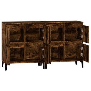vidaXL Buffets 2 pcs Chêne fumé 60x35x70 cm Bois d'ingénierie