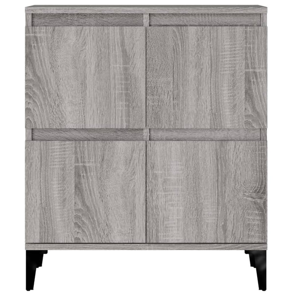 vidaXL Commodes 2 pcs Gris Sonoma 60x35x70 cm Bois d'ingénierie