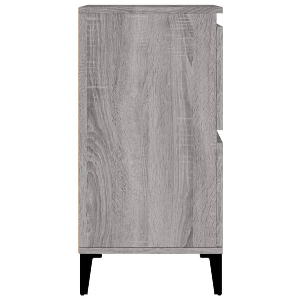 vidaXL Commodes 2 pcs Gris Sonoma 60x35x70 cm Bois d'ingénierie