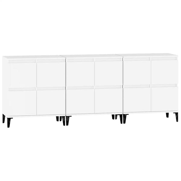 Sideboards 3 Stk. Weiß 60x35x70 cm Holzwerkstoff