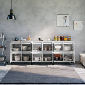 Sideboards 3 Stk. Hochglanz-Weiß 60x35x70 cm Holzwerkstoff