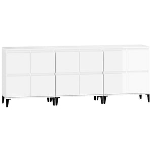 Sideboards 3 Stk. Hochglanz-Weiß 60x35x70 cm Holzwerkstoff