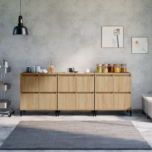 Sideboards 3 Stk. Sonoma-Eiche 60x35x70 cm Holzwerkstoff
