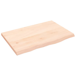 Waschtischplatte 60x40x2 cm Massivholz Unbehandelt