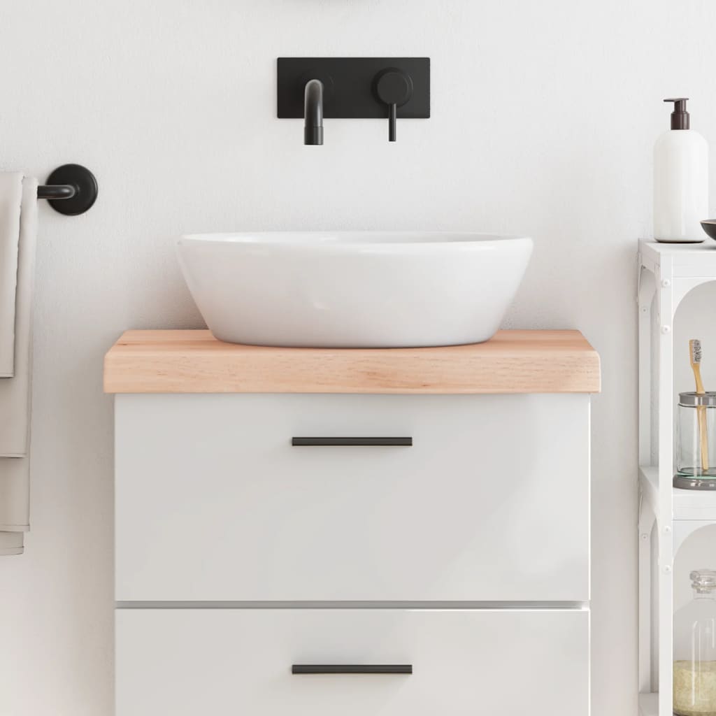 vidaXL Plan de vasque 60x40x(2-6) cm Bois massif brut