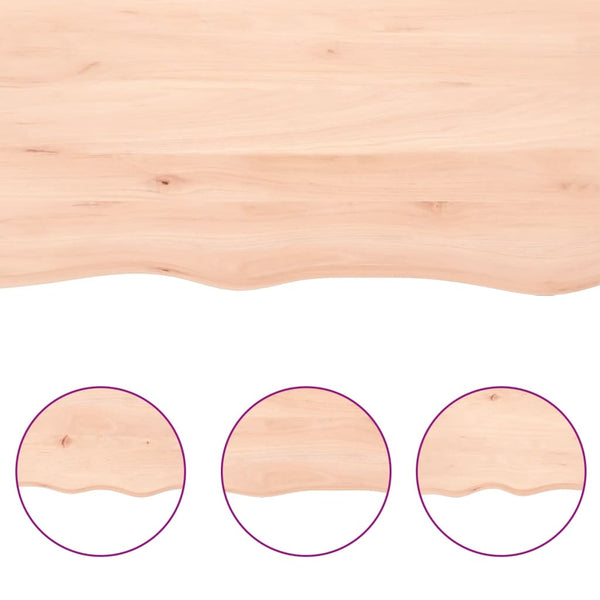 Waschtischplatte 80x40x2 cm Massivholz Unbehandelt