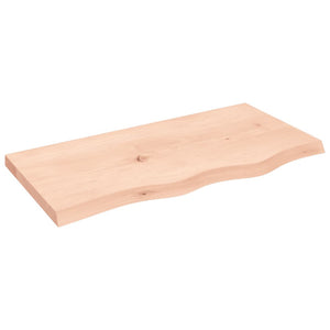 vidaXL Plan vasque 80x40x(2-4) cm Bois massif brut