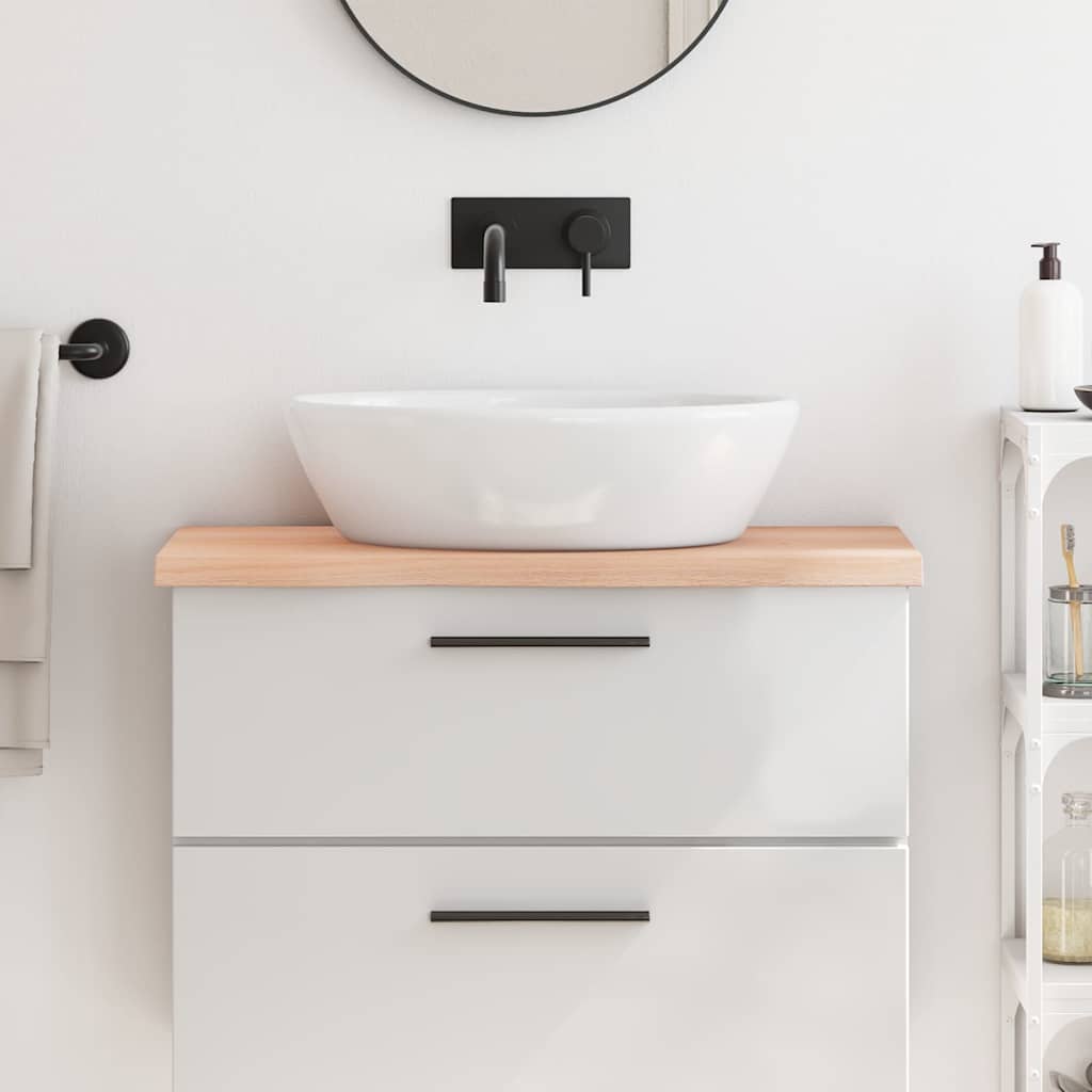 vidaXL Plan vasque 80x40x(2-4) cm Bois massif brut