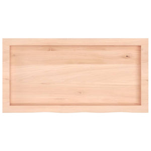 Waschtischplatte 80x40x(2-6) cm Massivholz Unbehandelt