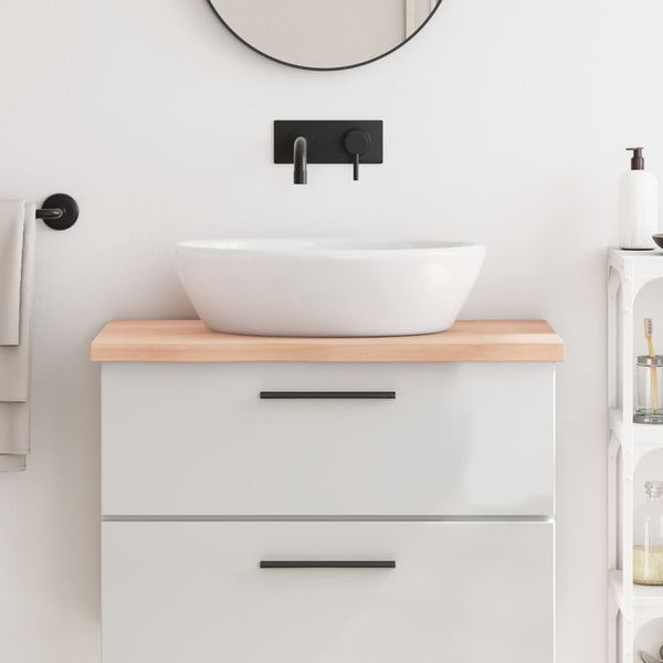 vidaXL Plan de toilette 80x50x(2-4) cm en bois massif brut