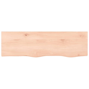 vidaXL Plateau de lavabo 100x30x(2-4) cm en bois massif brut