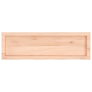 vidaXL Plateau de lavabo 100x30x(2-4) cm en bois massif brut