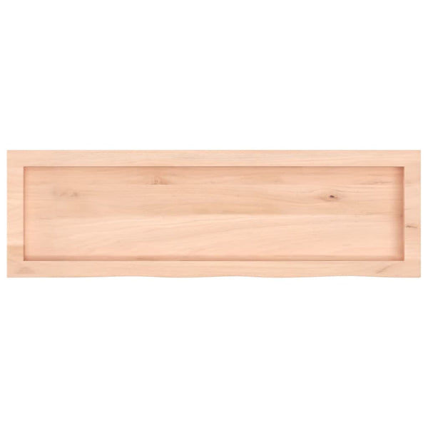 vidaXL Plateau de lavabo 100x30x(2-4) cm en bois massif brut