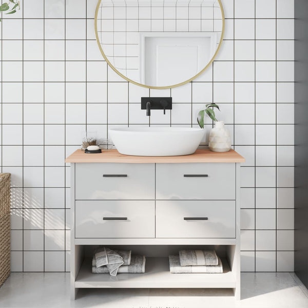 Waschtischplatte 100x40x2 cm Massivholz Unbehandelt