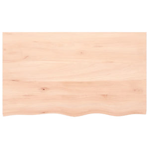 Waschtischplatte 100x60x(2-6) cm Massivholz Unbehandelt