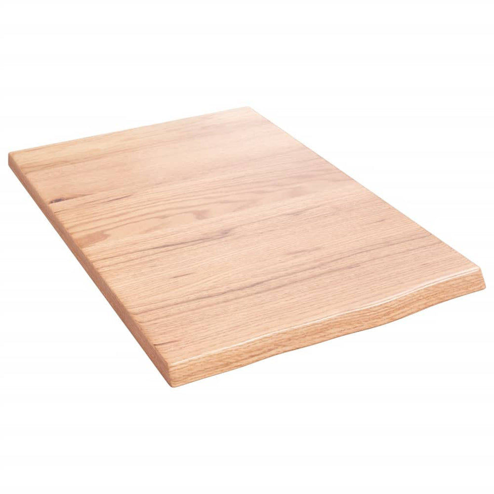 Waschtischplatte Hellbraun 40x60x2 cm Massivholz Behandelt