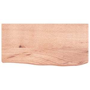 Waschtischplatte Hellbraun 60x30x(2-6) cm Massivholz Behandelt
