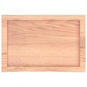 Waschtischplatte Hellbraun 60x40x(2-4) cm Massivholz Behandelt