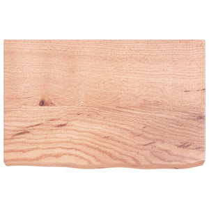 Waschtischplatte Hellbraun 60x40x(2-6) cm Massivholz Behandelt