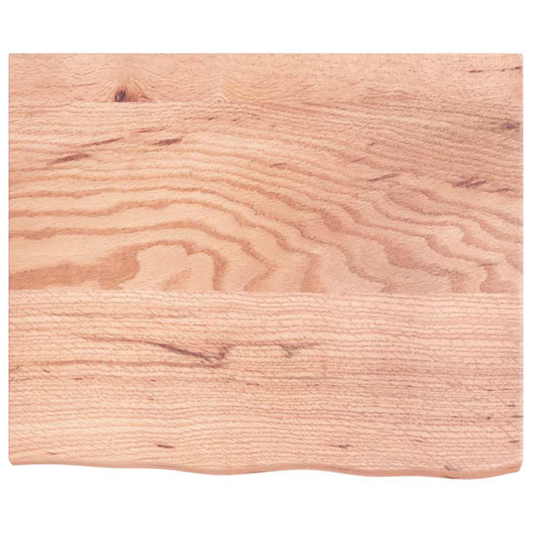 Waschtischplatte Hellbraun 60x50x(2-4) cm Massivholz Behandelt