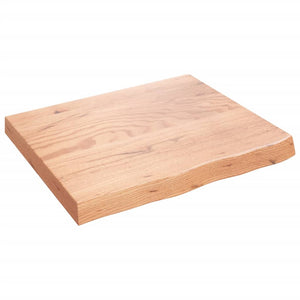 Waschtischplatte Hellbraun 60x50x(2-6) cm Massivholz Behandelt