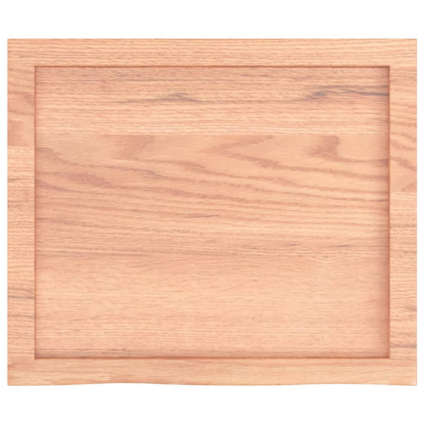 Waschtischplatte Hellbraun 60x50x(2-6) cm Massivholz Behandelt