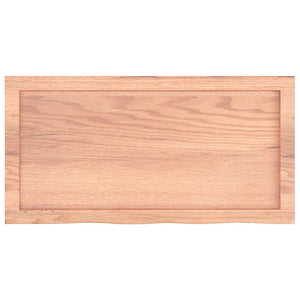 Waschtischplatte Hellbraun 80x40x(2-4) cm Massivholz Behandelt