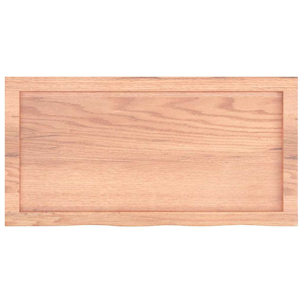 Waschtischplatte Hellbraun 80x40x(2-4) cm Massivholz Behandelt