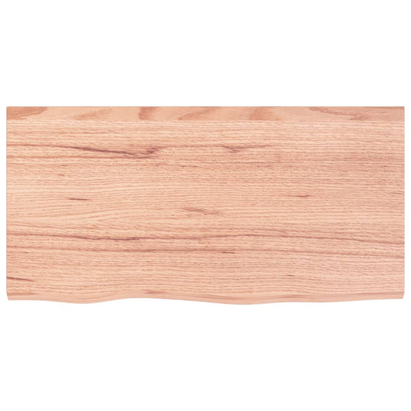Waschtischplatte Hellbraun 80x40x(2-6) cm Massivholz Behandelt
