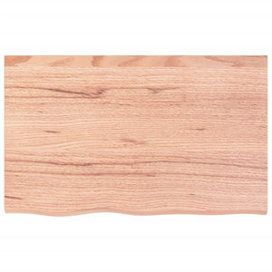 Waschtischplatte Hellbraun 80x50x(2-6) cm Massivholz Behandelt
