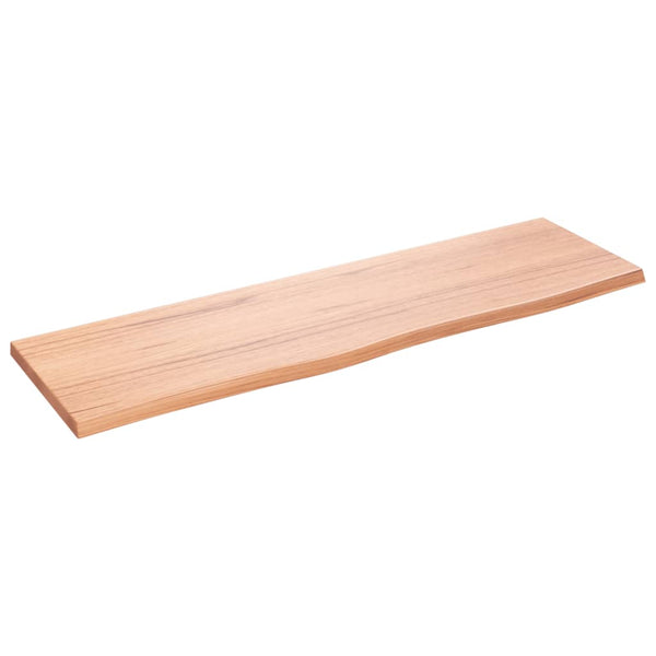 Waschtischplatte Hellbraun 100x30x2 cm Massivholz Behandelt