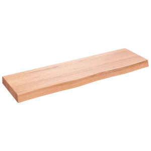 Waschtischplatte Hellbraun 100x30x(2-6) cm Massivholz Behandelt