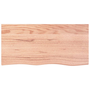 vidaXL Plan de toilette marron clair 100x50x(2-6) cm en bois massif traité
