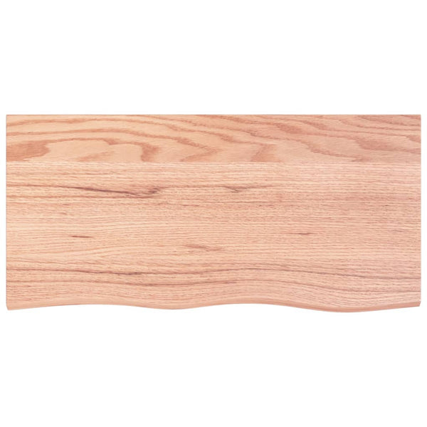 vidaXL Plan de toilette marron clair 100x50x(2-6) cm en bois massif traité