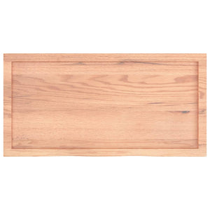 vidaXL Plan de toilette marron clair 100x50x(2-6) cm en bois massif traité