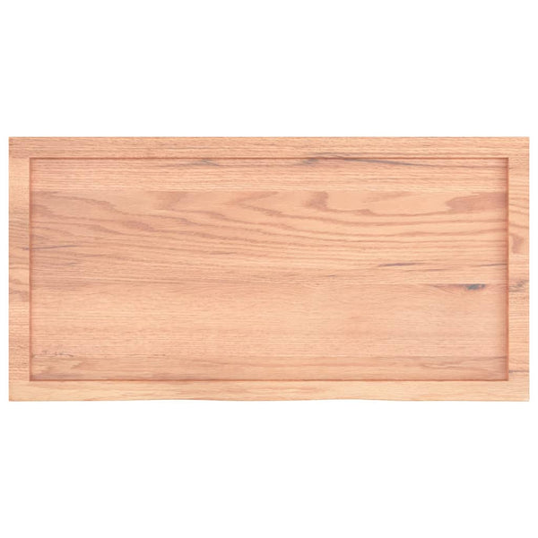 vidaXL Plan de toilette marron clair 100x50x(2-6) cm en bois massif traité
